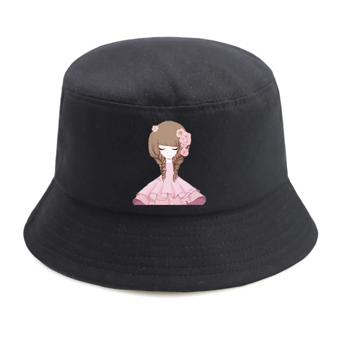 Милые шляпы с принтом для девочек женские складные панамские мужская летняя