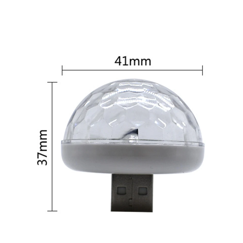 Автомобильный светодиодный DJ RGB-светильник с USB цветная музыкальная атмосфера