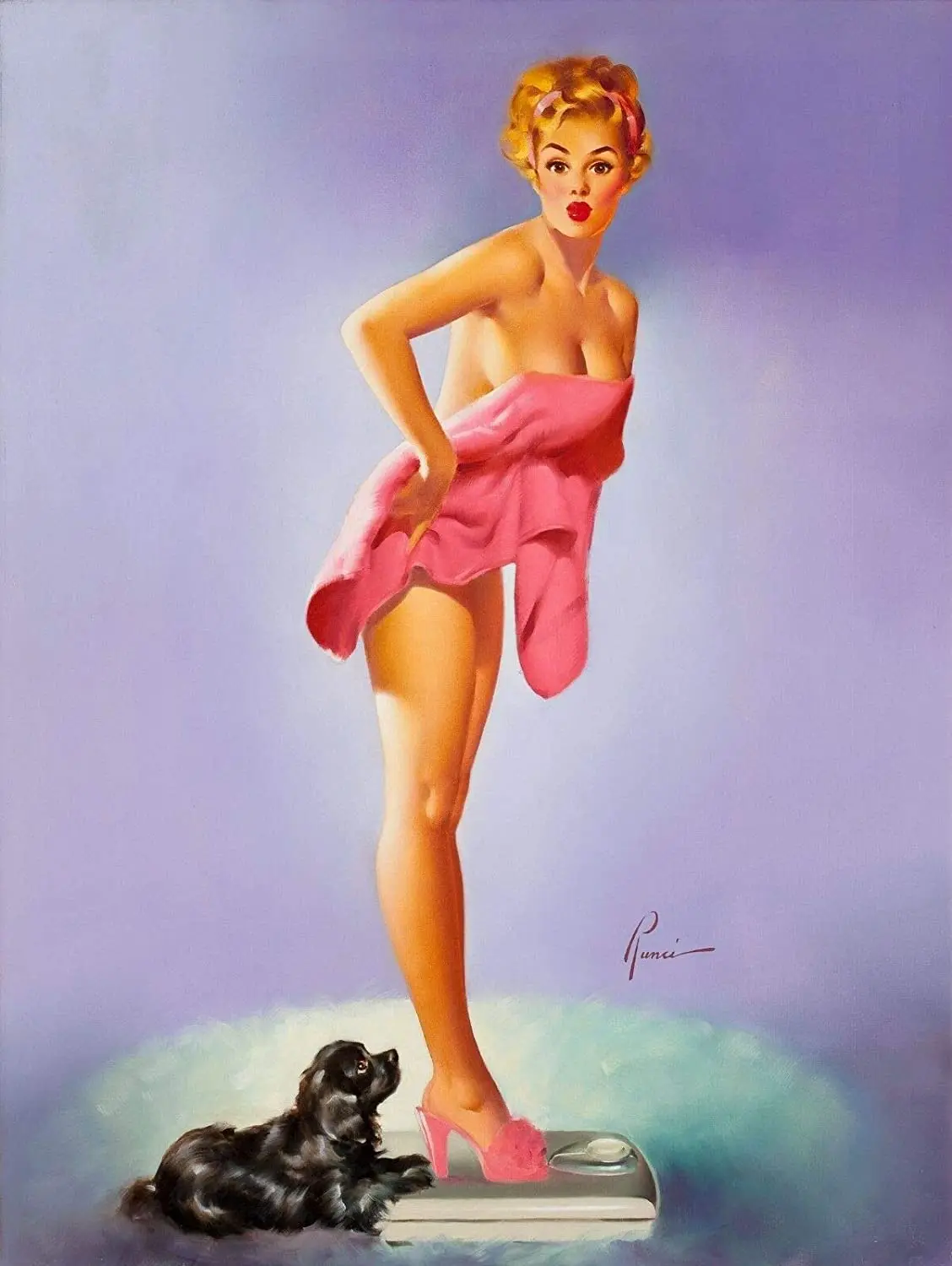 

Pin Up Art Frahm Metal Tin Sign 12x8 Inch Decor