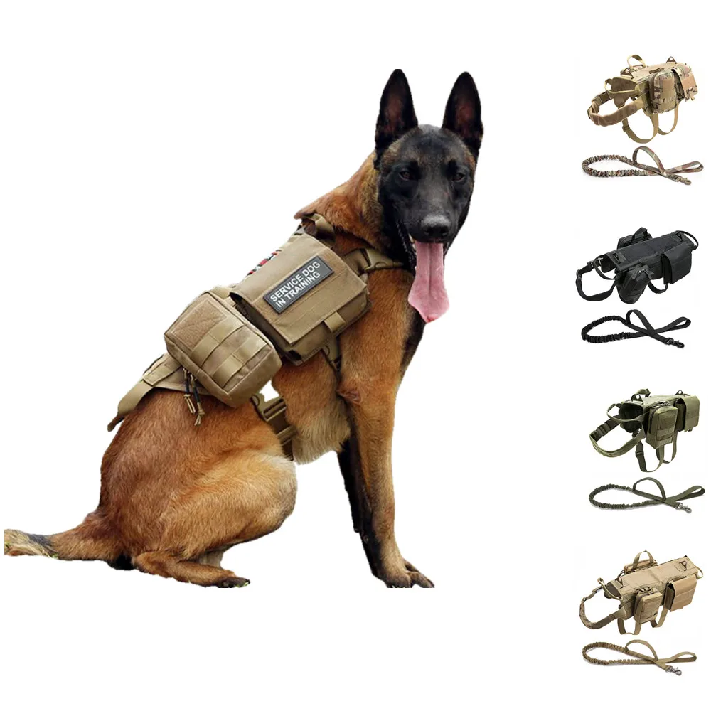 Тактический Жилет для собак 4 шт. уличная военная одежда K9 Полицейская шлейка