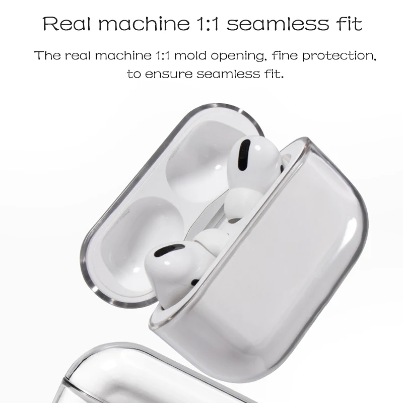 100 шт. 2 в 1 прозрачные чехол для Airpods Pro Жесткий ПК Защитный 3 зарядным устройством