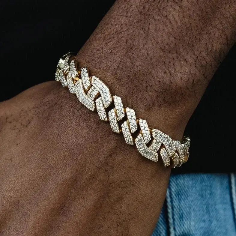 

15 мм ширина высокого качества хип-хоп, КУБИНСКИЙ звено цепи супер флэш браслет со стразами 5A фианит bling ювелирные изделия для мужчин и женщин