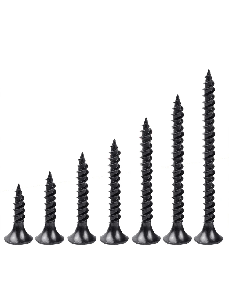 Винты для гипсокартона 500 г усиленная углеродистая сталь черный фосфатирующий