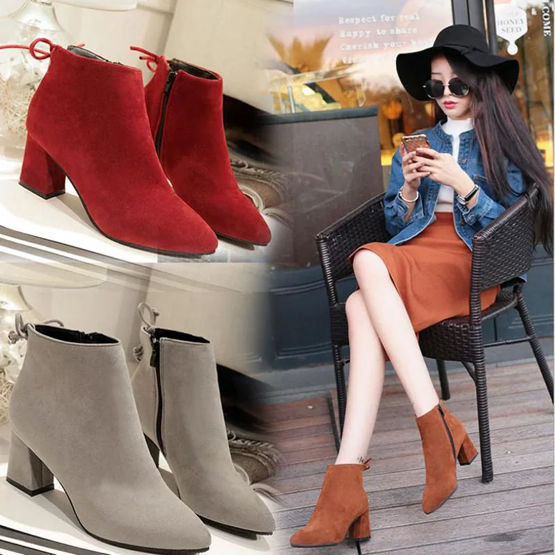 Женские ботинки 2019 г. Новые Ботинки martin на толстом каблуке размеры 34 43 обувь для