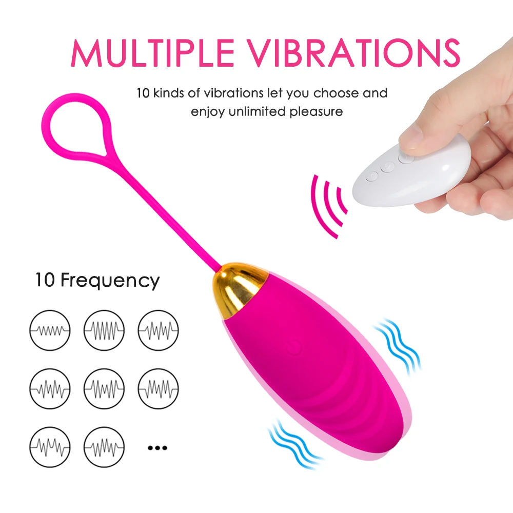 Wireless Remote Control Bullet Vibrators for Women 10 Speed USB Vibrating Jump Eggs Kegel Vaginal Ball Adult Sex Toys | Красота и