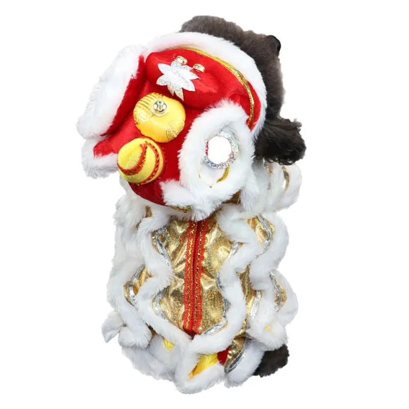 

Pet Clothes French Bulldog Puppy Dog Costume Spring Festival Teddy Dog Cosplay Coats Chinese Pet Dog Clothing