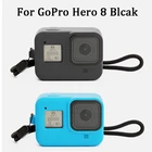 Защитные силиконовые чехлы + ремешок для GoPro Hero 8, черные аксессуары, мягкая резиновая рамка, защитный чехол для Go Pro