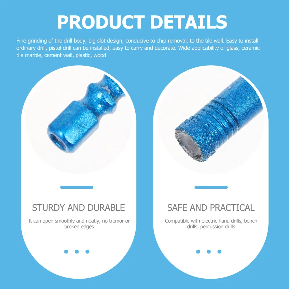 

1 Set of Glass Drill Bit Marble Tile Hole Opener Bit Alloy Hand Tools Accessory