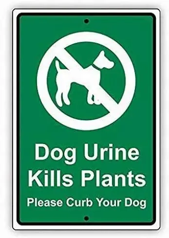 

Metal Tin Sign Dog Urine Kills Plants Please Curb Your Dog Warning Pub Outdoor Bar Retro Poster Home Kitchen Restaura