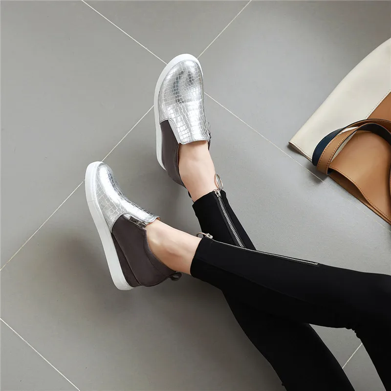 

ASUMER 2020 new arrival spring summer women pumps round toe slip on wedges shoes comfortable simple casual shoes ladies