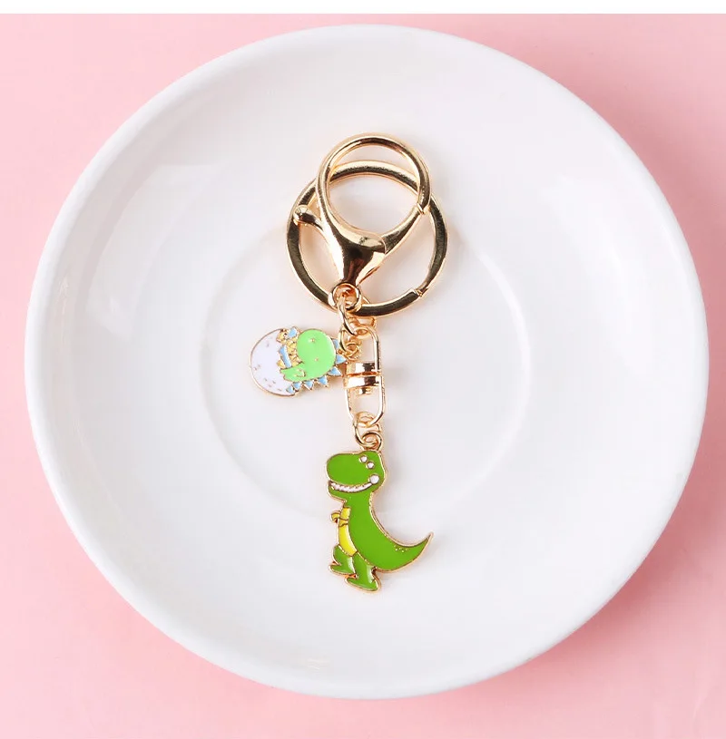 Милый брелок для ключей с динозавром Кроликом животным из мультфильма подвеской