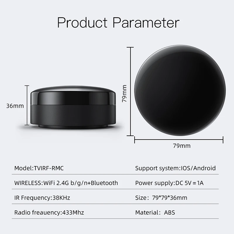 Tuya WIFI IR RF Universal Smart Remote for Air Conditioner TV Voice Control by Alexa Google Assistant Copy Controller | Электроника