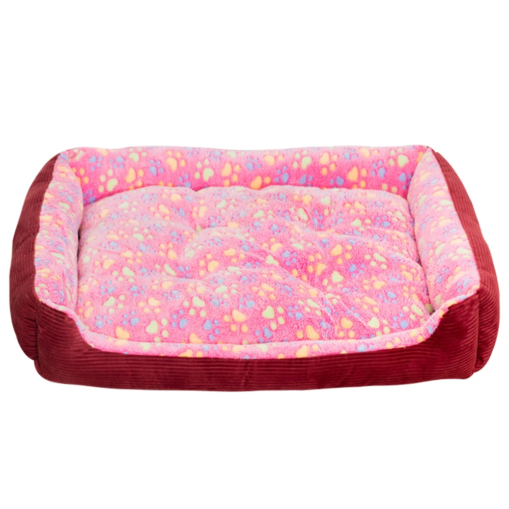 Домашний диван-кровать для собак мягкая флисовая теплая кровать кошек зимний