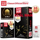 Презервативы Elasun для мужчин с презервативом Задержка эякуляции, презервативы для размера плюс точки G, интимные игрушки, безопасная контрацепция, 10 шт.