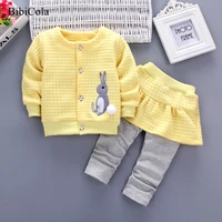 bibicola 2pcs suit spring baby girls clothing sets cartoon rabbit print spring coatpants tracksuit baby sets girl clothes