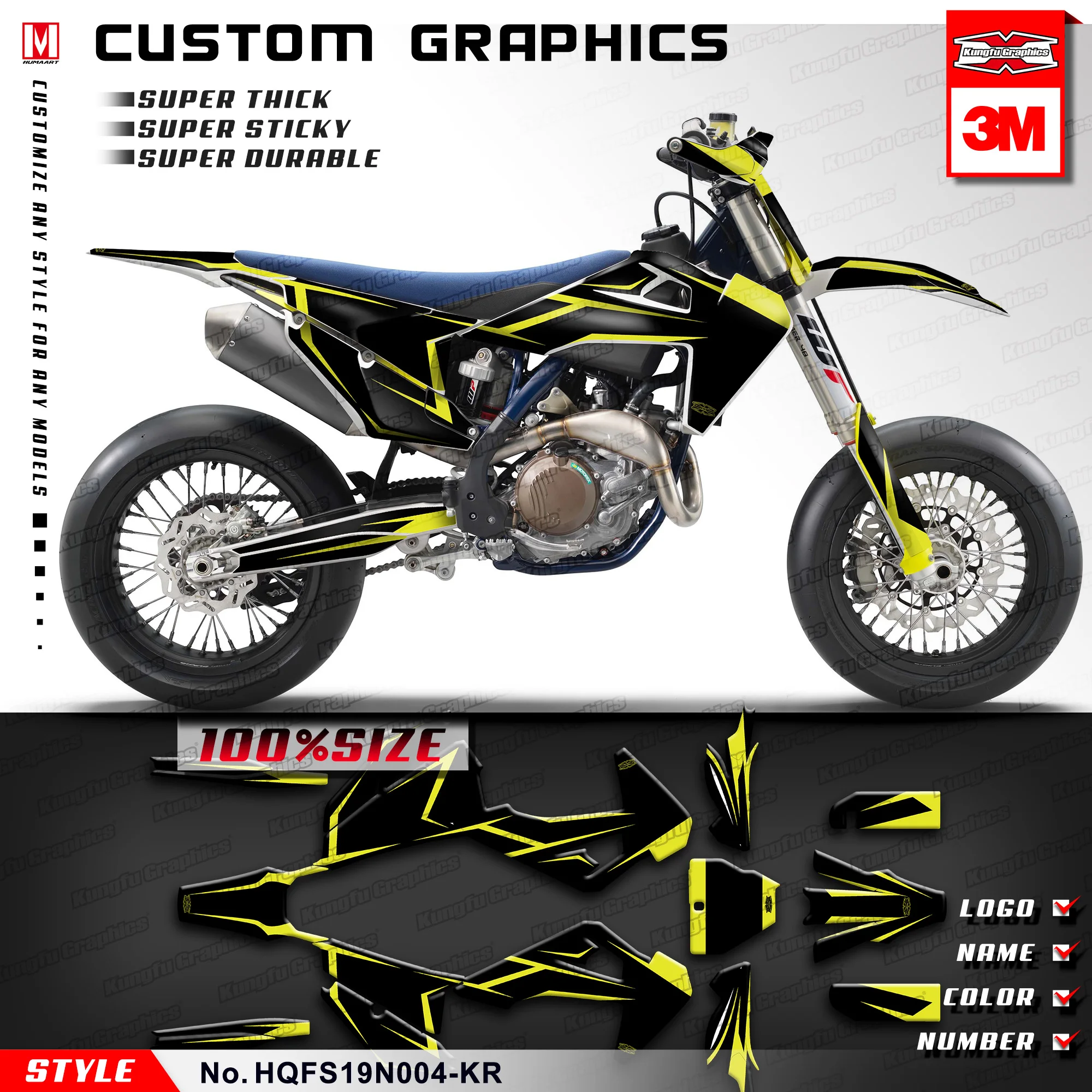 Набор наклеек KUNGFU GRAPHICS Custom Decal для TC FC TX FX FS TE FE 125 150i 250 250i 300 300i 350 450 501 2019 до