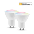 Умная лампа Homekit WIFi с регулируемой яркостью, 4,5 Вт, RGBCW, GU10, домашняя Автоматизация