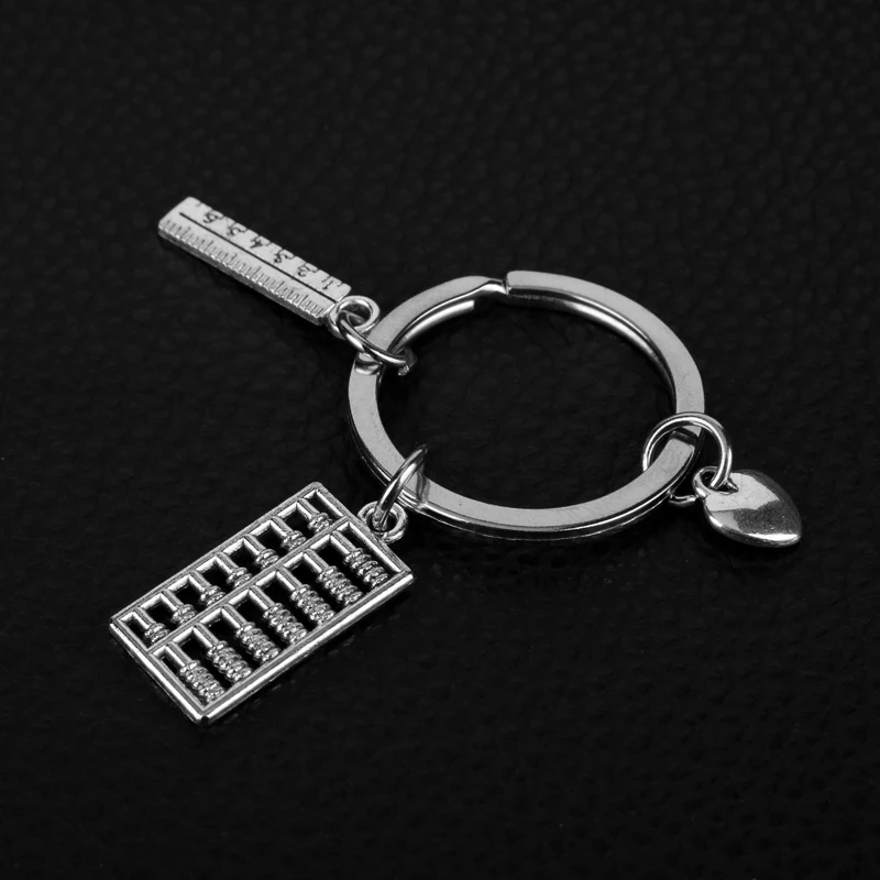 Fashion Handmade Creative Jewelry Abacus Calculator Ruler Tools Keychain Charms Keyfob Key Chain Teacher's Day Gift | Украшения и