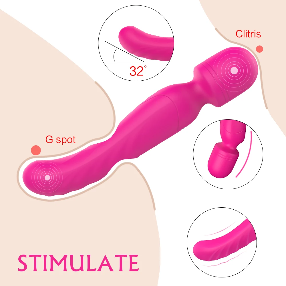 Comprar AV Vibradores En Barra, Juguetes Sexuales Para Mujeres Fuerte Consolador Vibrador De Clítoris Estimular G-spot Masajeador Orgasmo Varita Mágica