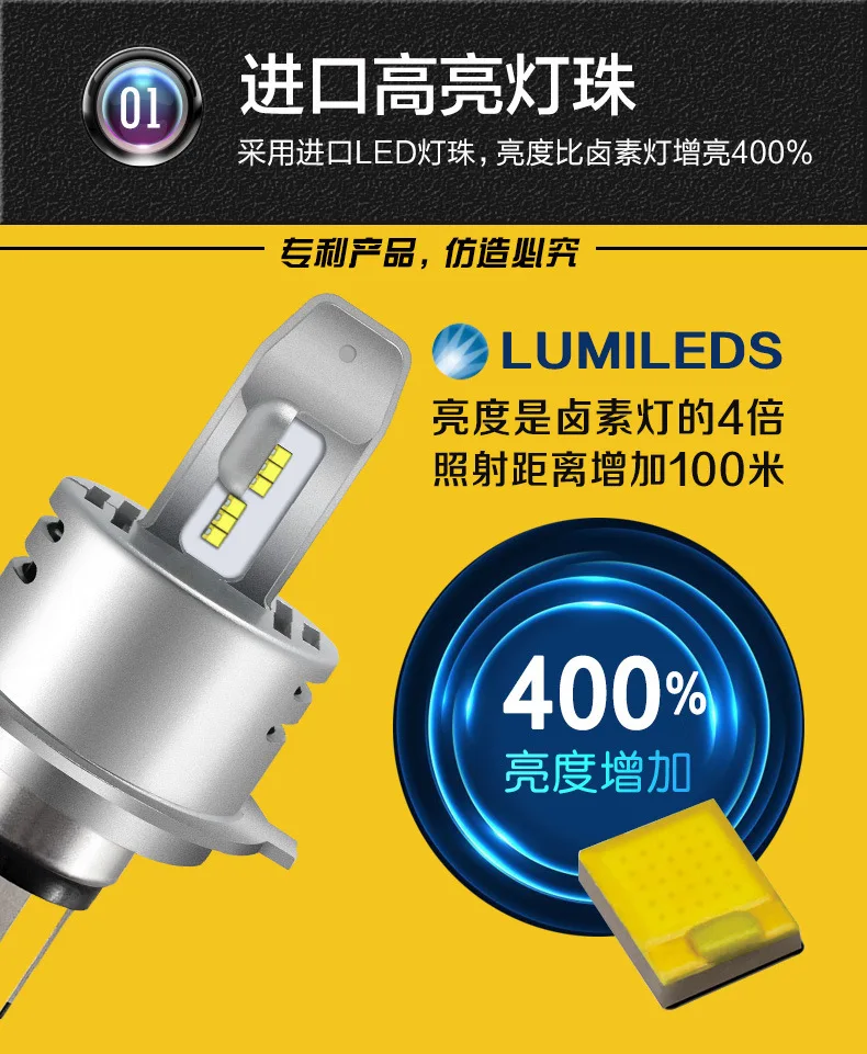 Прямая продажа с завода автомобильная светодиодная лампа 9S для фар интеграция H4