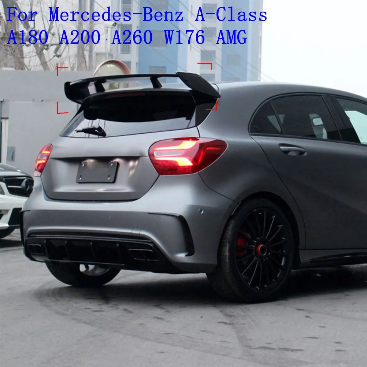 

ABS plastic tail wing trunk lid rear spoiler for Mercedes-Benz A-Class W176 A160 A180 A200 A250 A45 AMG 2013-2018
