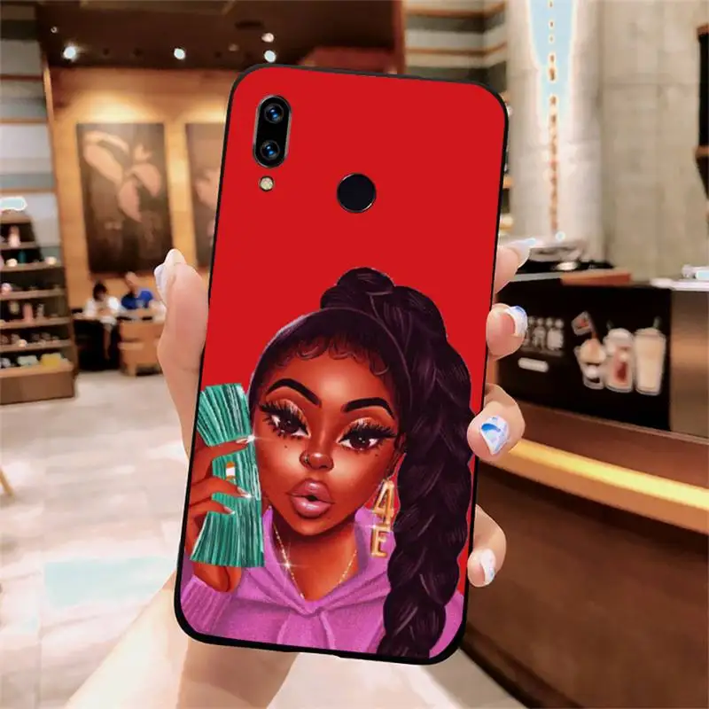 

Kash Afro Black Girl Fundas Phone Case For Xiaomi Redmi note 7 8 9 t k30 max3 9 s 10 pro lite