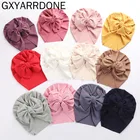 Шапка-тюрбан для мальчиков и девочек, однотонная, в рубчик, 2021, шапка в полоску, тонкая, Эластичные крышки