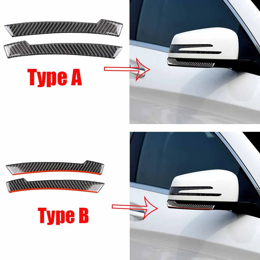 

Carbon Fiber Rearview Mirror Anti-rub Stripe Cover For Benz A B C E GLA CLS GLK