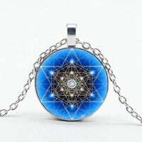 art mandala design necklace zen yoga religion lucky charm crystal pendant necklace jewelry gift