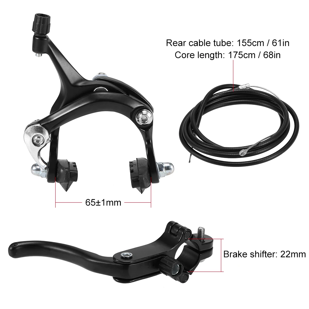 Front / Rear Fixie Bike Brake Kit Road Cruiser Set Caliper Side Pull | Спорт и развлечения