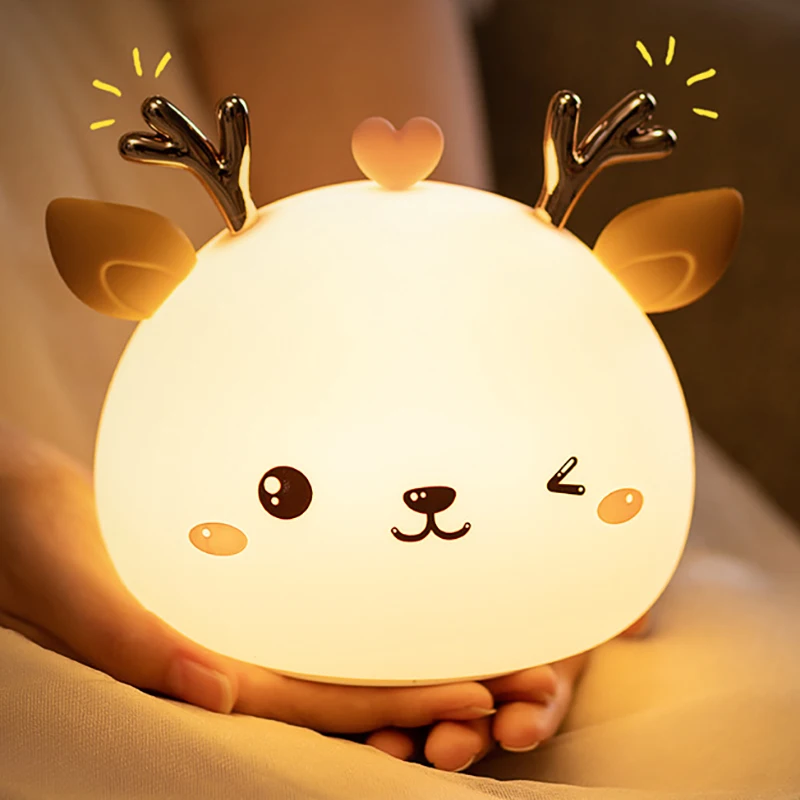 

Ночсветильник силиконовый Аккумуляторный с датчиком касания и пультом ДУ