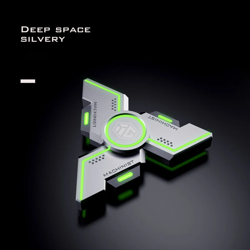 Spinner luminoso multifunci&oacute;n para aliviar el estr&eacute;s, giroscopio de mano, armadura mec&aacute;nica de aleaci&oacute;n de Metal, juguete para regalo-3