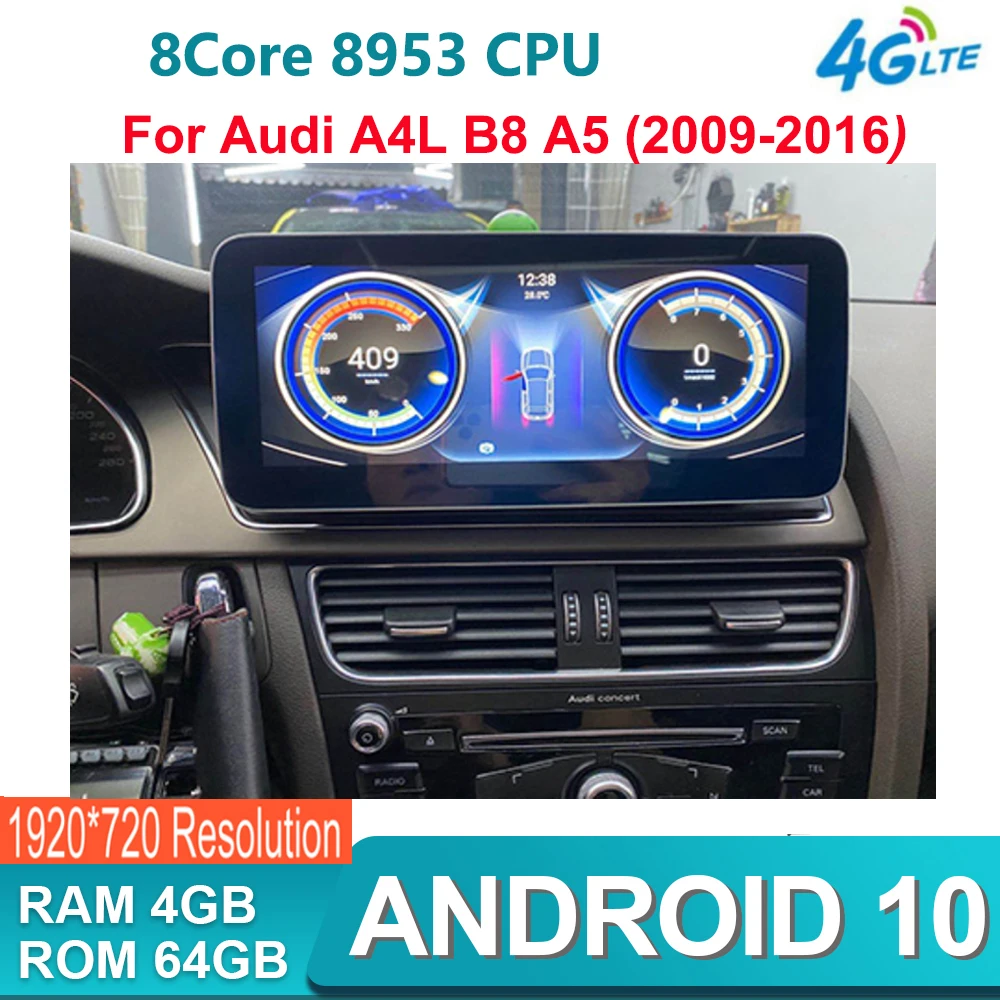 

Автомобильный мультимедийный плеер, Android 10,0, gps-навигация для Audi A4L B8 A5 2009-2016, 4 Гб 64 ГБ, встроенный carplay 4G LTE x HP