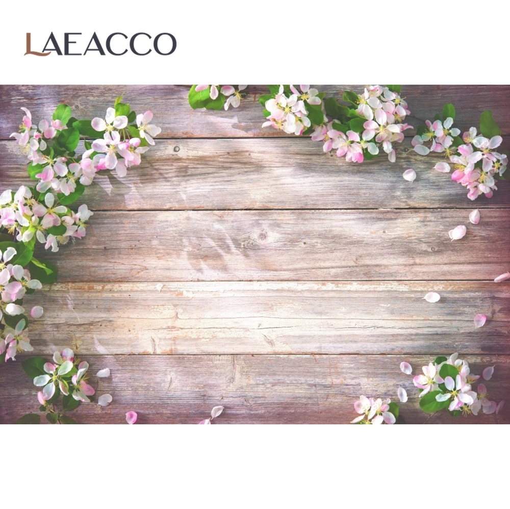 Виниловый фон для фотосъемки с изображением деревянных выцветших цветов