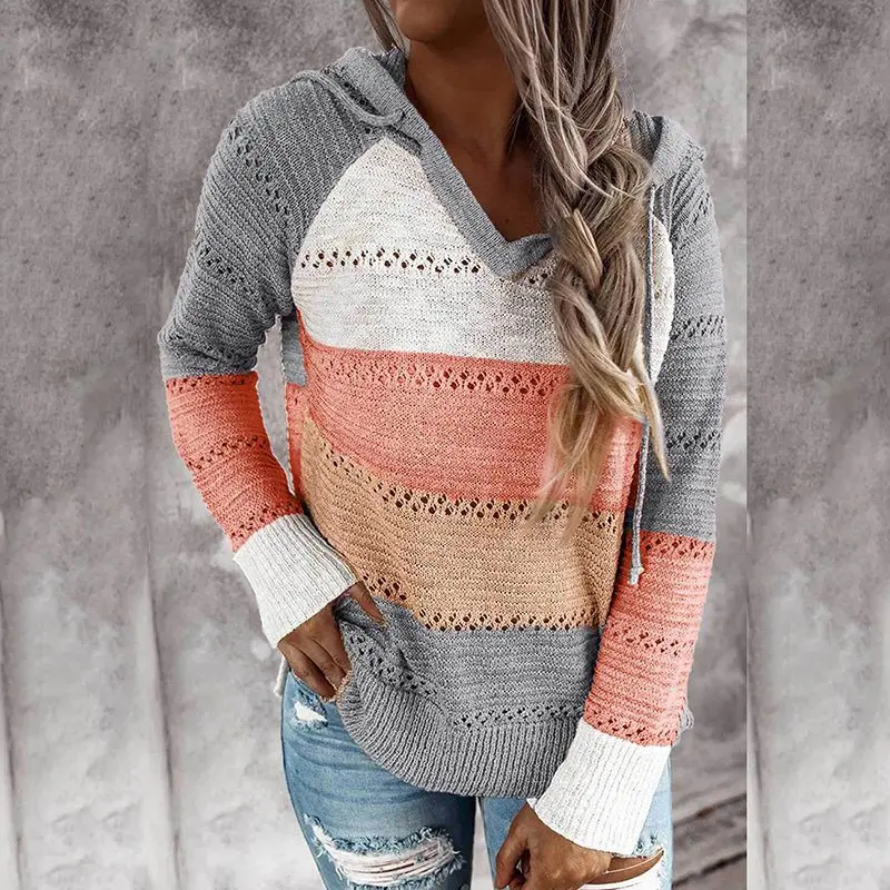 

Loose Autumn Winter Striped Sweater Women Pullover Plus Size Womens Sweaters High Quality Oversized Color Block Sweater Jumpe