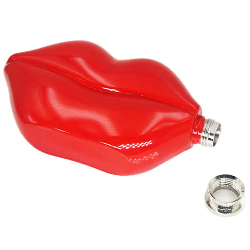Hipflask карманная Бутылка для виски, ликера, вина, Очаровательная фляжка для губ, фляжка из нержавеющей стали, 5 унций, красная банка для виски и фляжка, набор воронки, подарок