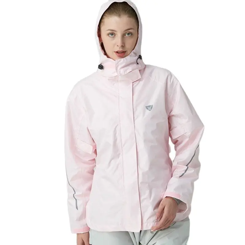 Дождевик женский водонепроницаемый из нейлоновой ткани с капюшоном 190T|Плащи| |
