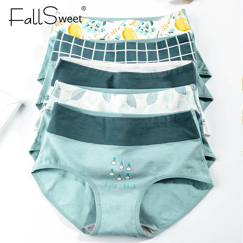 3 шт./лот! Женские трусики с высокой талией хлопковые милым принтом|Женские