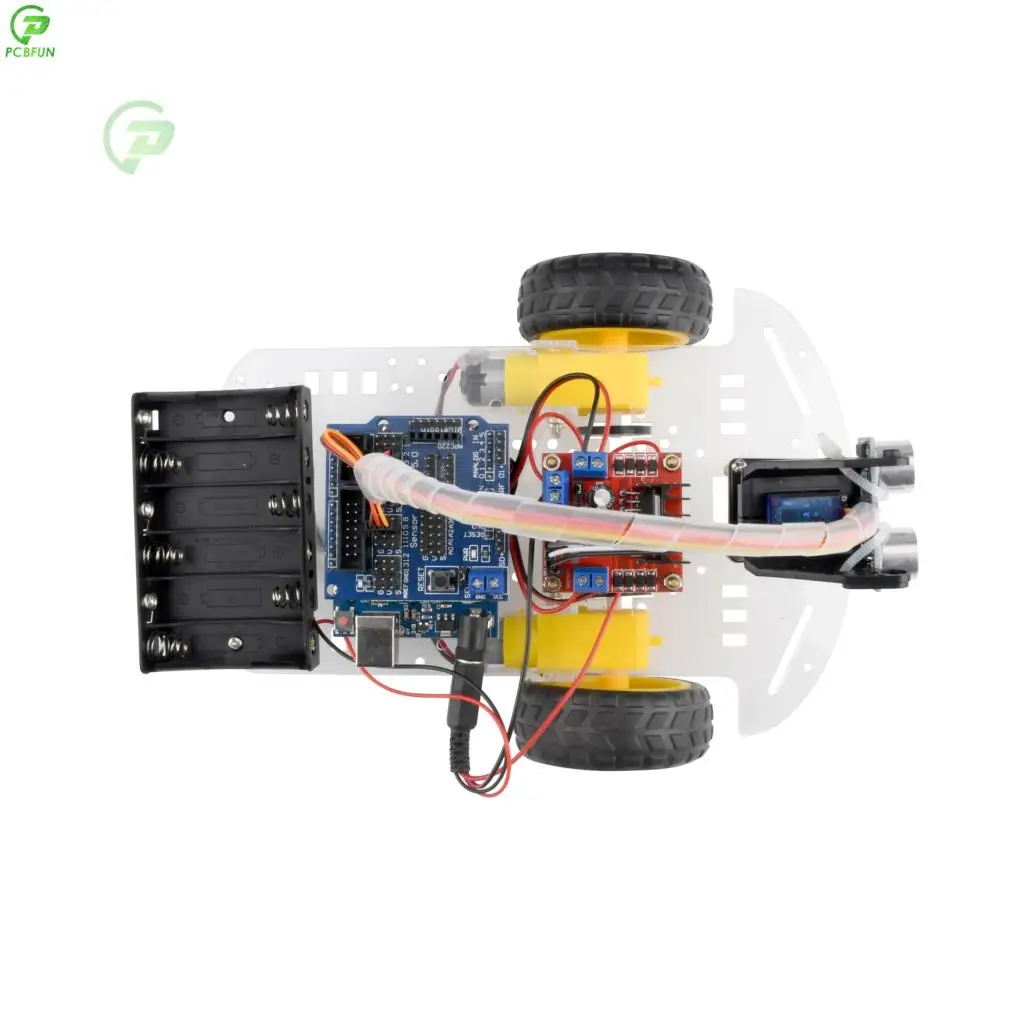 2WD Smart Car Kit Avoidance Tracking Motor Robot Chassis Speed Encoder Battery Ultrasonic Module For Arduino | Электронные