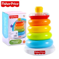 fisher price tumbler rings kids baby toys stacking ring rainbow tower pattern intelligent development educational toys for child