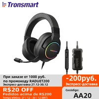 tronsmart sparkle wired headphones gaming headset for ps4ps5 pclaptop with 7 1 virtual surround stereo sound 50mm driver