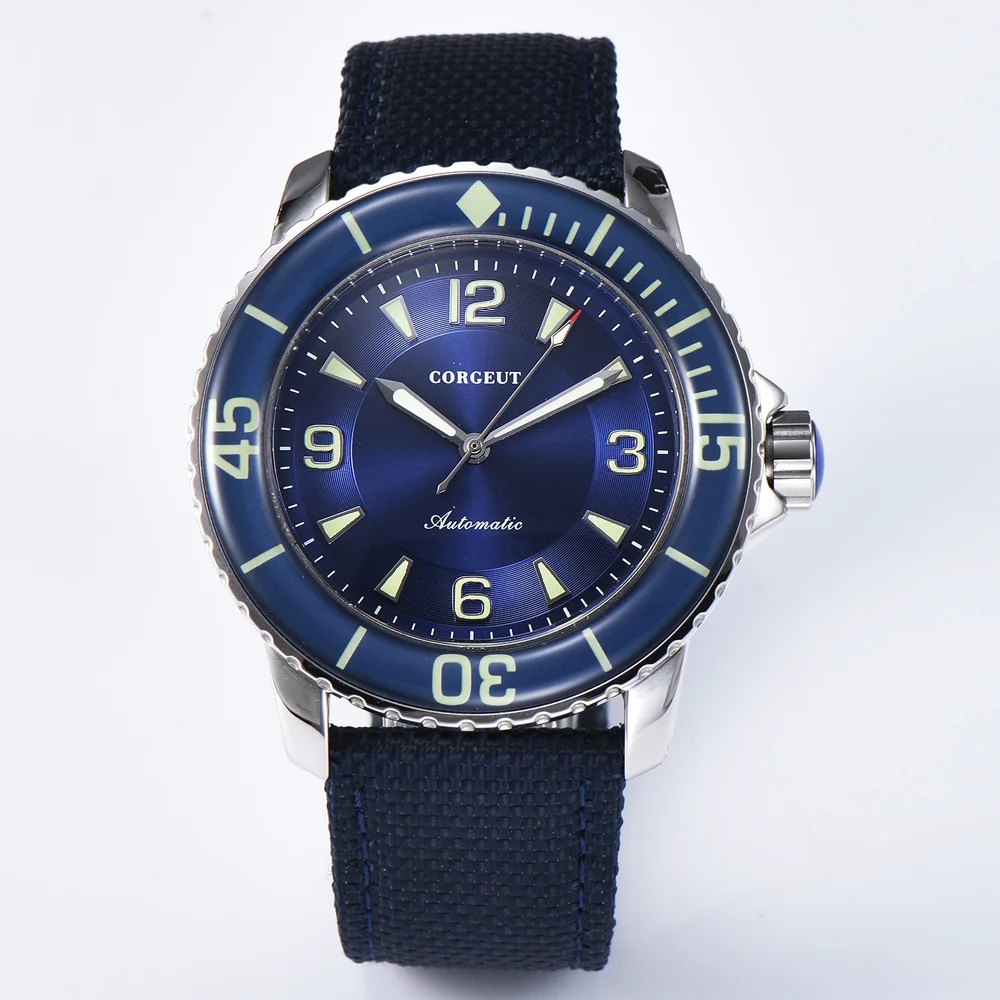 Corgeut 45 мм автоматические механические мужские часы бизнес Роскошные Лидирующий