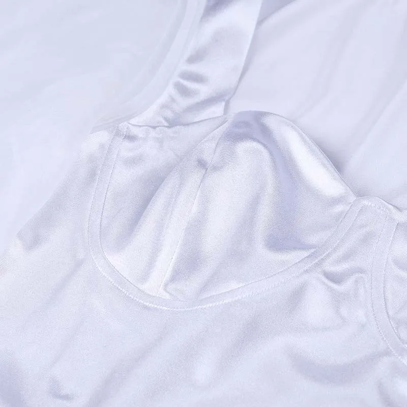 

Women Organza Stain Crop tops Sexy Square collar Lantern sleeve Blouse 2019 Newest White Chic Club Female shirt INKEO 9T034