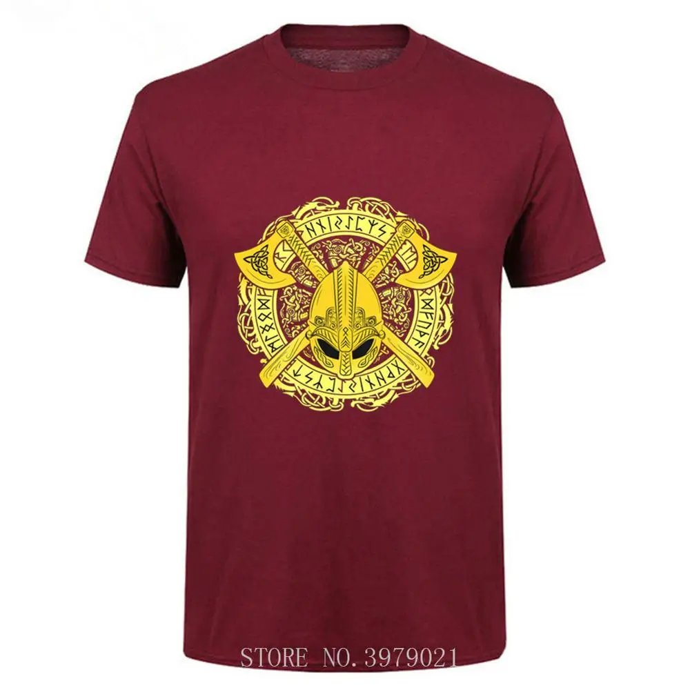 Повседневные футболки скандинавские Викинги страх не смерти Ворон наклейка воин