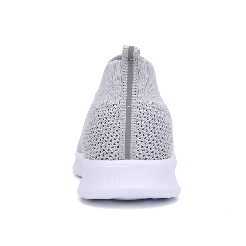 Holfredterse Summer Womens Flat Loafers Shoes Female Walking Sneakers Shoes Knitting Mesh Slip on Casual Shoes Plus Size 41 H979