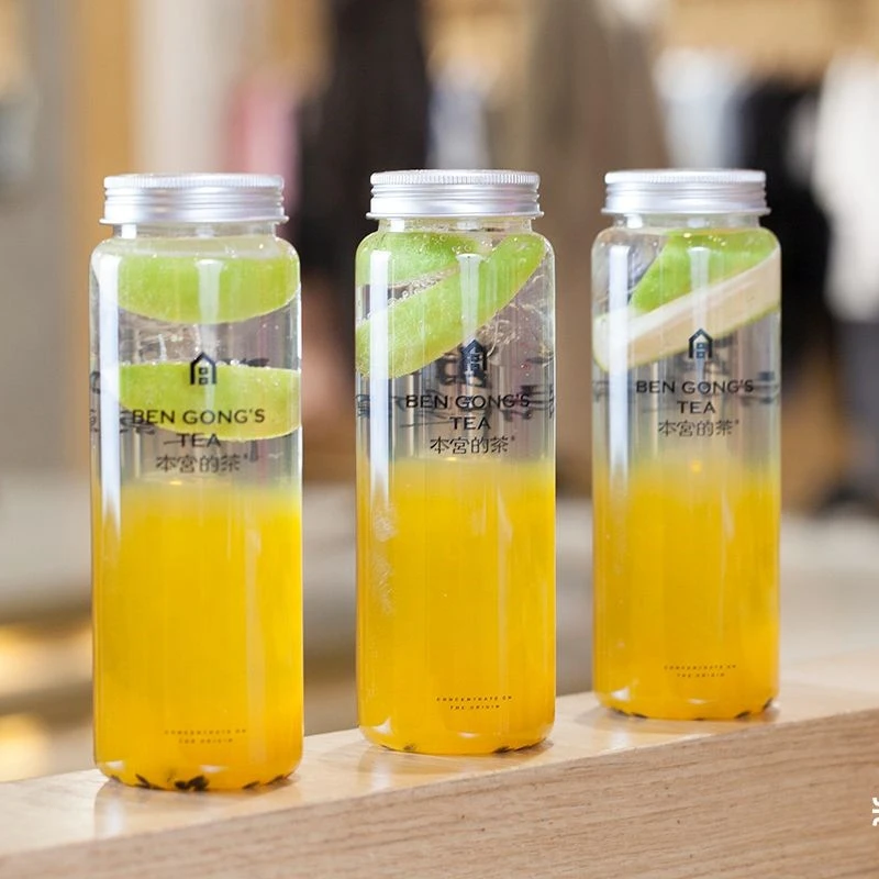 10 шт./лот чашка для молока и чая пластиковая бутылка напитков с креативным