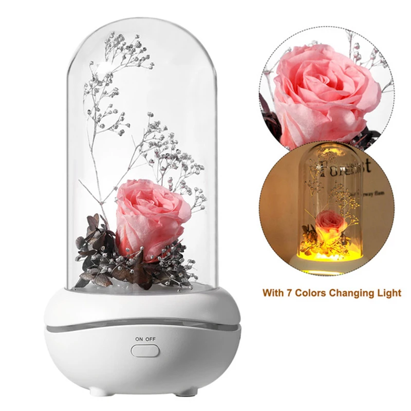 

Сохраненная Роза, Рождественская светодиодсветодиодный Роза, праздничный свет, ароматерапия, мешин, Ароматический диффузор эфирного масла...