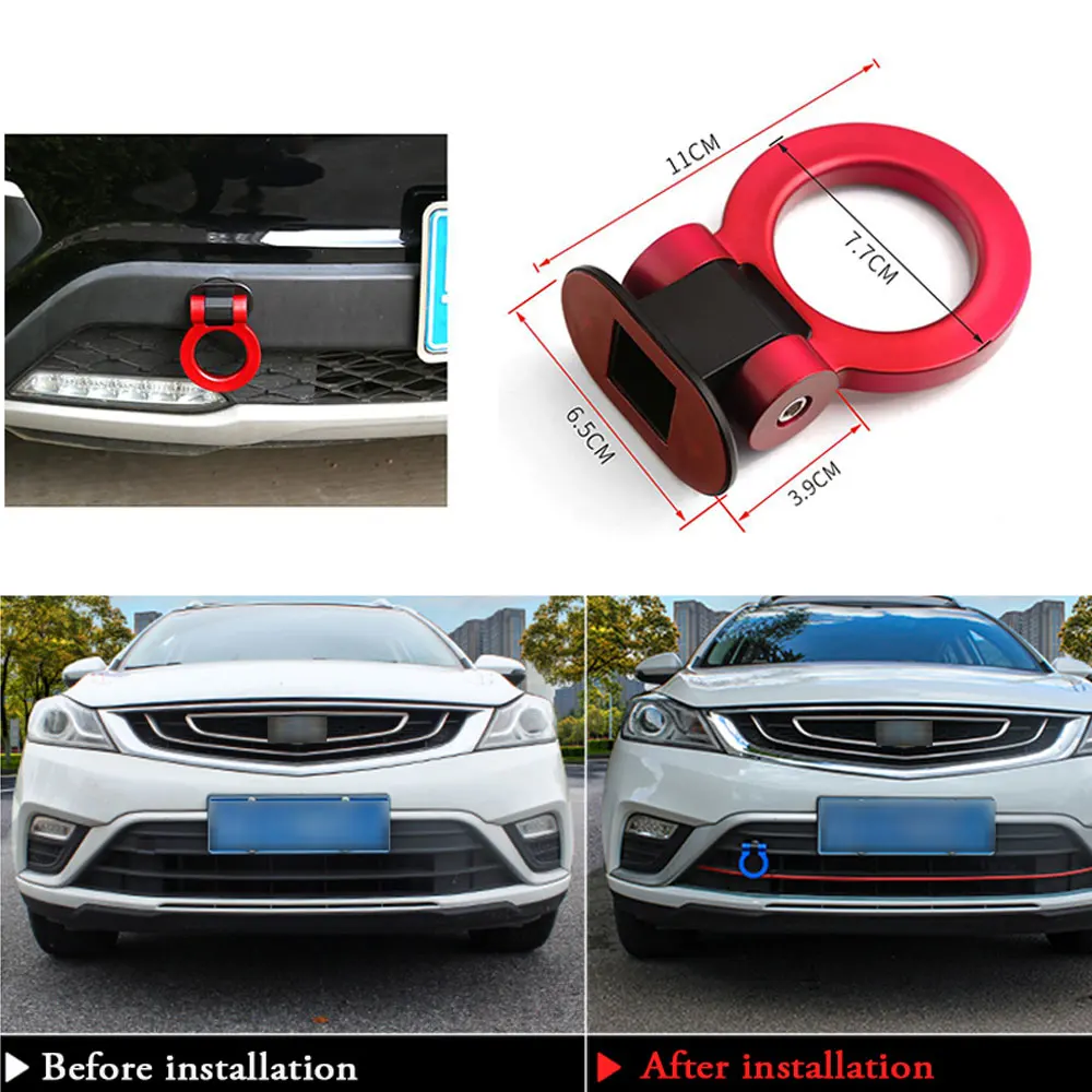 DSYCAR 1 шт. автомобильные стикеры автомобили ABS металлический буксировочный крюк