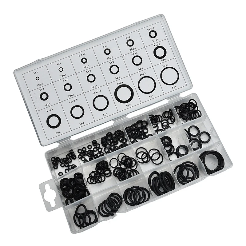 

JUSTINLAU 225PC O ring Set Seal Gasket Washer Hardware Set Valve Automotive Pump Electrical Hose Bearing Machinery