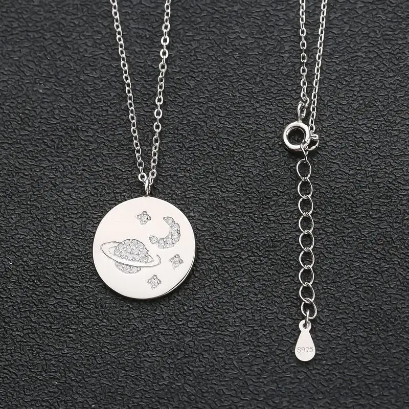 

Timeless Wonder 925 Sterling Zirconia Moon Star Chains Choker Necklace Women Jewelry Gothic Ins Boho Top Punk Designer Gift 4371